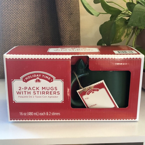 Holiday Time mugs w/stirrers - Picture 3 of 5